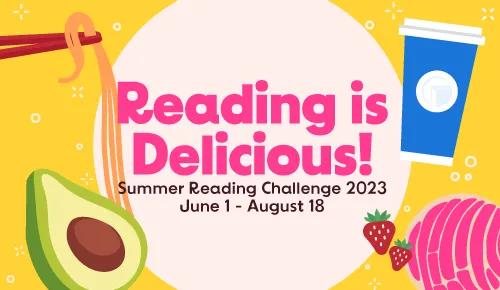 Reading is Delicious! Summer Reading Challenge Banner
